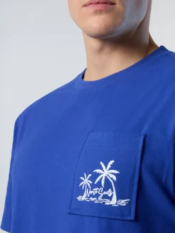 T-shirts^North Sails 'T-shirt With Palm Tree Print SURF BLUE