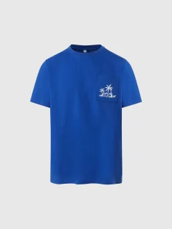 T-shirts^North Sails 'T-shirt With Palm Tree Print SURF BLUE