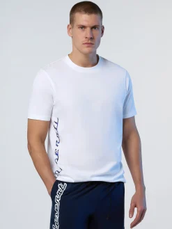 T-shirts^North Sails 'T-shirt With Patterned Trident WHITE
