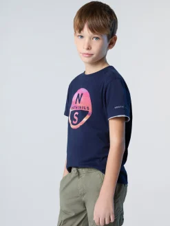 T-shirts^North Sails 'T-shirt With Photo Print Logo NAVY BLUE