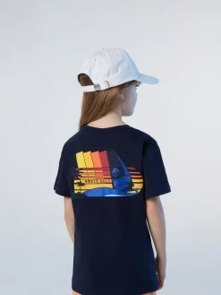 T-shirts^North Sails 'T-shirt With Rainbow Prints NAVY BLUE