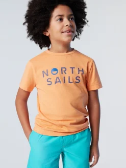 T-shirts^North Sails 'T-shirt With Striped Print TANGERINE