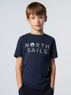 T-shirts^North Sails 'T-shirt With Striped Print NAVY BLUE