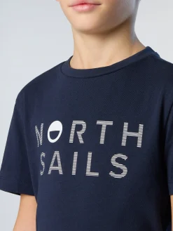 T-shirts^North Sails 'T-shirt With Striped Print NAVY BLUE