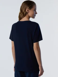 T-shirts & Tops^North Sails 'T-shirt With Tonal Print NAVY BLUE