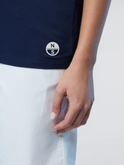 T-shirts & Tops^North Sails 'Viscose V-neck T-shirt NAVY BLUE