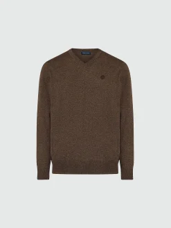 Outlet^North Sails 'V-neck Jumper COCOA MELANGE