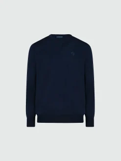 Outlet^North Sails 'V-neck Jumper NAVY BLUE