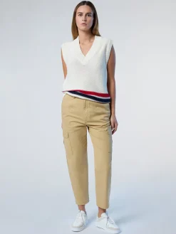 Sweaters & Cardigans^North Sails 'V-neck Varsity Vest MARSHMALLOW