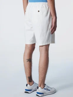 Outlet^North Sails 'Washed Cotton-linen Shorts WHITE