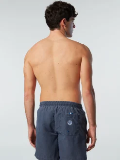 Outlet^North Sails 'Washed Fabric Swim Shorts DARK DENIM
