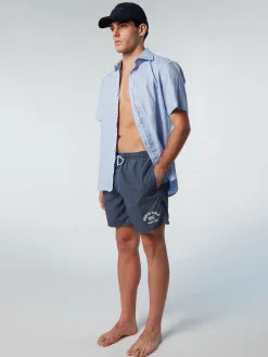 Outlet^North Sails 'Washed Fabric Swim Shorts DARK DENIM