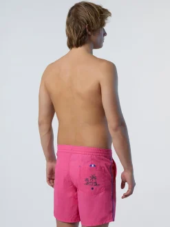Beachwear^North Sails 'Washed Nylon Swim Shorts CALYPSO CORAL